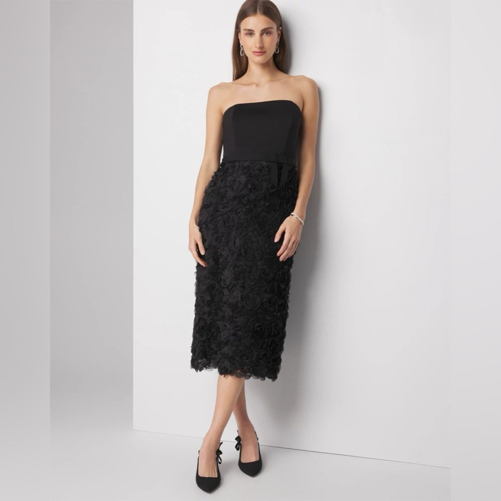 NWT White House Black market Strapless Sheath Midi Dress